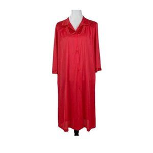 Vanity Fair VINTAGE NWT 1990s Women's Deadstock Tartan Red Robe